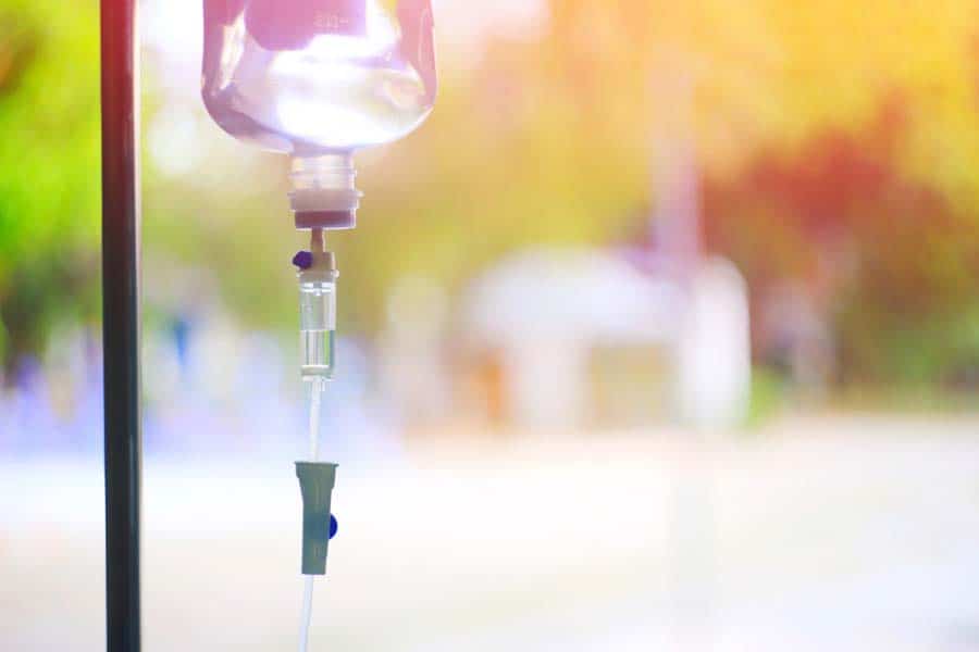 An IV bag for pain management intravenous treatment